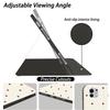 AdorableWhimsy Cute Polka Dot Case for iPad Air 13" M3/M2(2025/2024)/iPad Pro(2018-2022) 12.9" with Pencil Holder Aesthetic Heart Folio Stand Textured Leather Tablet Cover Auto Sleep/Wake view 3