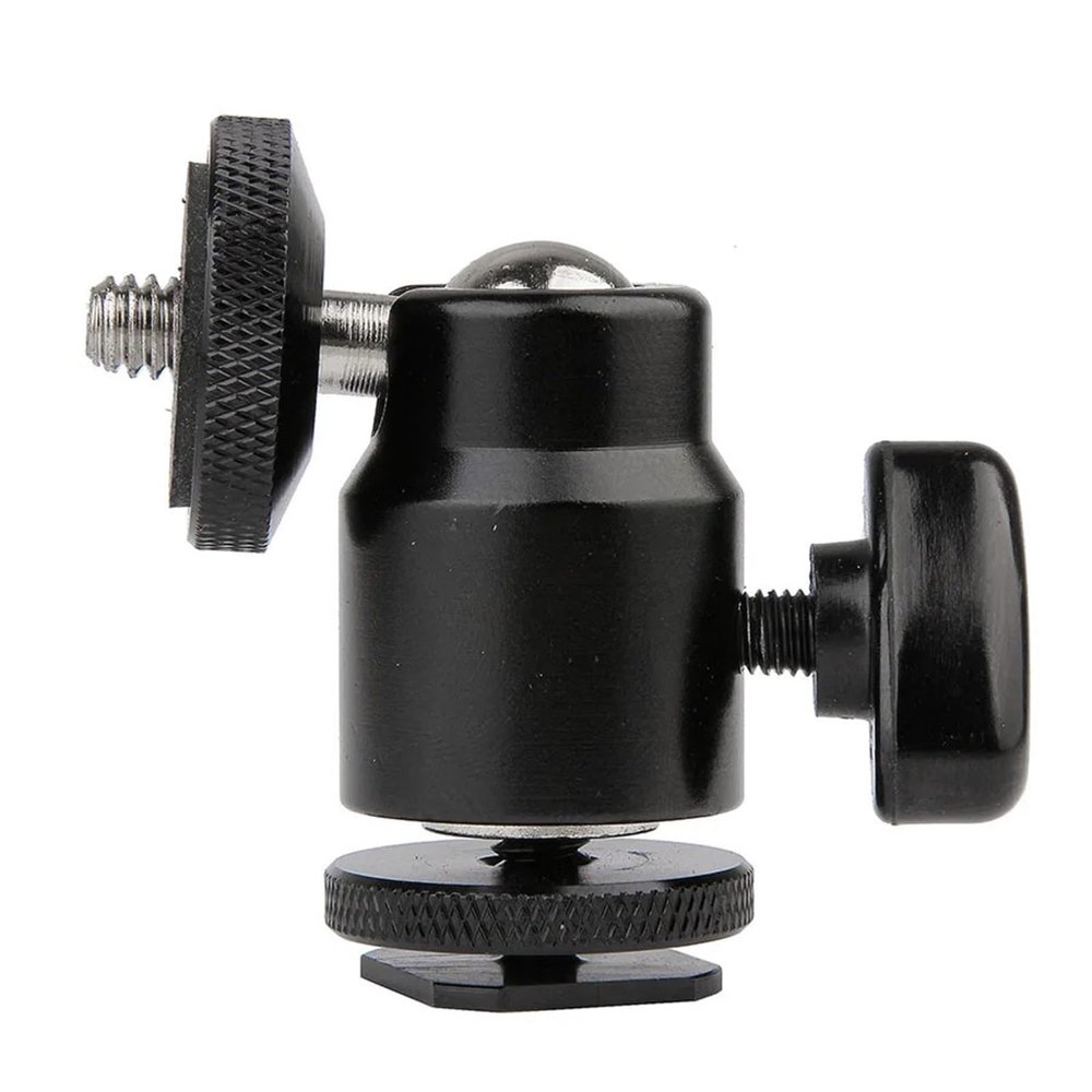 10 Pieces Mini Tripod Ballhead Ball Head Camera Flash Hot Shoe Adapter 1/4 Screw Mount Excellent(L)