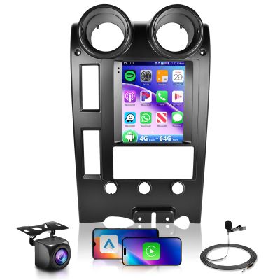 9.7inch 4G+64G Car Radio Stereo for Hummer H2 2004-2009 with Tesla Style Touch Screen Android 15 Wireless CarPlay/Android Auto DSP GPS WiFi 5.0Bluetooth FM/RDS SWC AHD Backup Camera