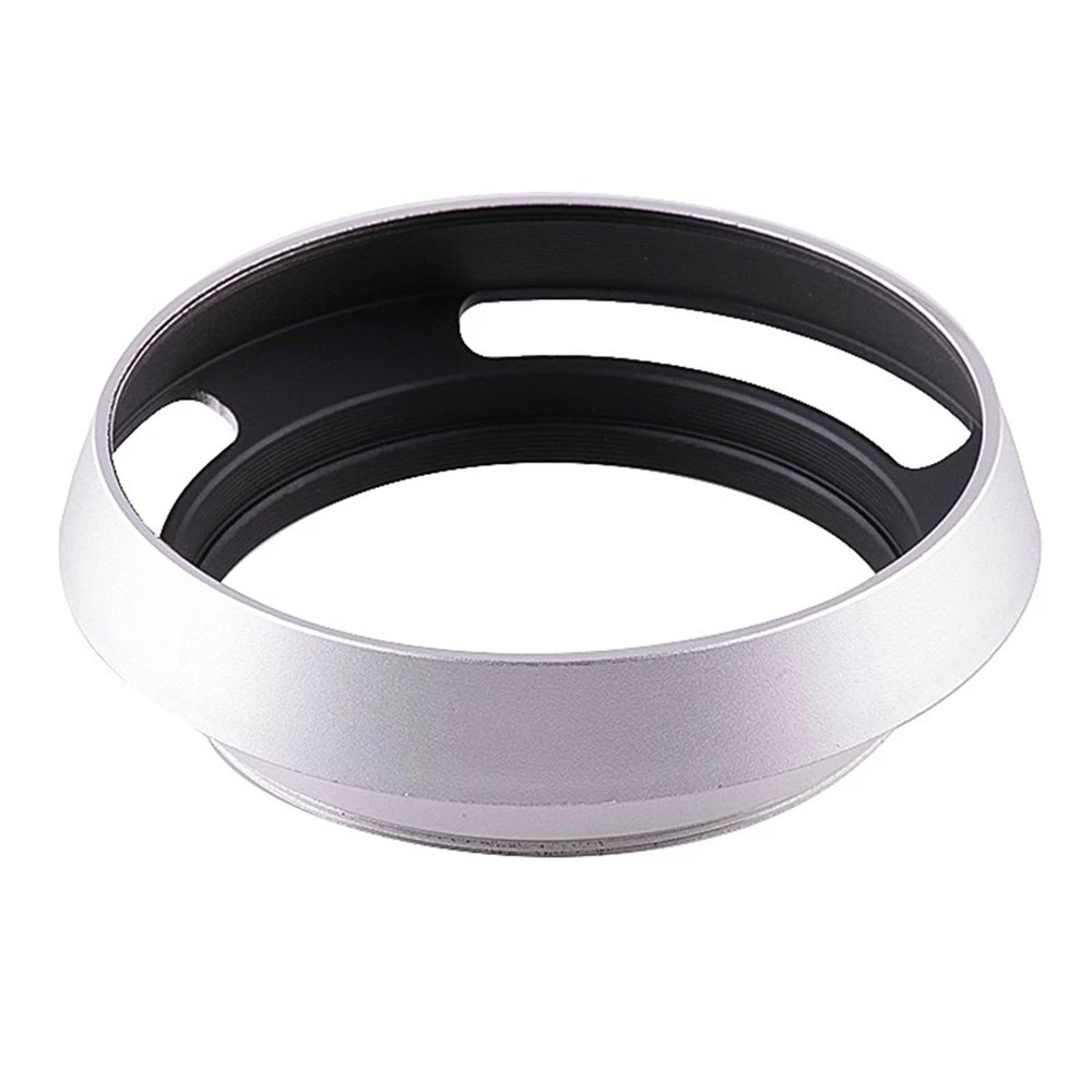 Black/Silver Metal Lens Hood 37mm 39mm 40.5mm 43mm 46mm 49mm 52mm 55mm 58mm for Leica for Fujifilm Sony Camera Lens Accessories Excellent(39mm,Silver)