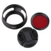 Metal Camera Lens Hood 37/40.5/43/46/49/52/55/58/62/67/72/77mm + Lens Filter + Lens Cap for Nikon for Canon Excellent(37mm,ND2) view 2
