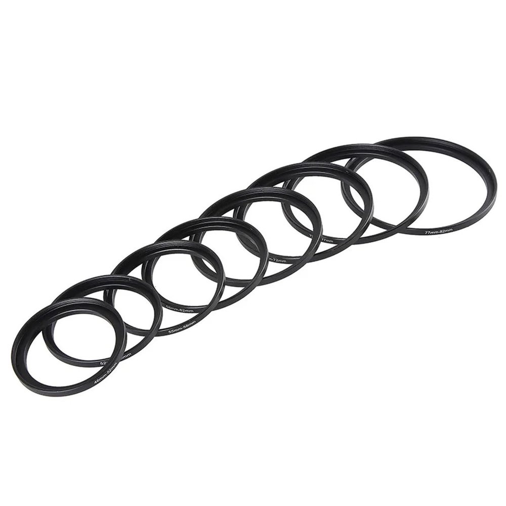 10 Pieces 49 52 55 58 62 67 72 77 82mm Metal Camera Lens Filter Adapter Step Up Ring Male Thread UV Filter to Female Thread Lens Excellent(72 Male to 77 Female)