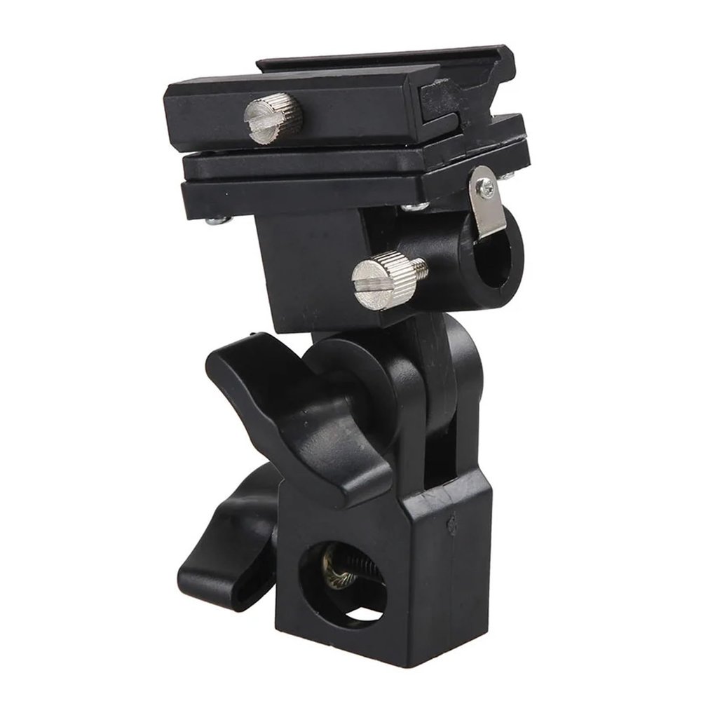 Camera Flash Light Hot Shoe Adapter with Umbrella Hole Tripod Light Stand Bracket Holder Mount SB600 580EX YN560 Speedlite (B) Excellent