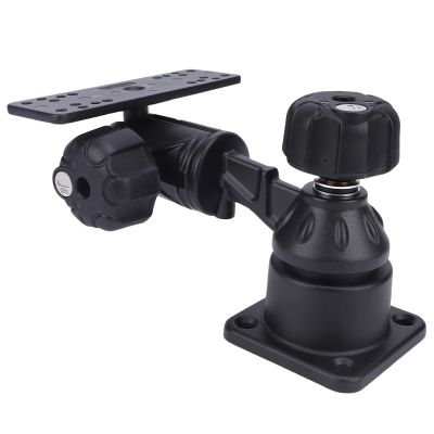 Luocute Aluminium Fish Finder Chartplotter Mount, Adjustable Marine Electronic Mount, Reinforced Horizontal Swing Arm Marine Electronic Ball Mounting for Boat Kayak Fishing