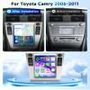 10.4inch 4G+64G Car Radio Stereo for Toyota Camry 2006-2011 with Tesla Style Touch Screen Android 15 Wireless CarPlay/Android Auto DSP GPS WiFi 5.0Bluetooth FM/RDS SWC AHD Backup Camera view 2