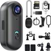 4K Mini Body Camera 128GB - Action Body Cam with Audio & Video- Thumb Hands Free Waterproof Recording Wearable Cameras - for Work Travel Pet Walk Swim (4K Black,128G) view 1