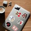 100 Pcs Downtown Girls Stickers for Women, Red Bow Cherry Aesthetic Bulk Stickers for Journaling, Cute Black Cat Waterproof Vinyl Decals DIY Water Bottle Laptop Decoration Gift for Kids view 2