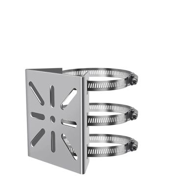 1 Set For Outdoor Pole Monitoring Bracket Univsesial Adapter Plate 100/200mm Long Hoop With Stainless Steel Camera Mount Panel(With 3pcs 200mm Hoop)