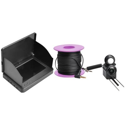 Vestamore Waterproof Camera for Underwater Fishing, Portable Video Fish Finder with Octagonal Circle, 4.3 Inch (10.9 Cm) LCD Monitor, Hands-Free Bracket, Night Vision and 49.21 Ft (15 Meters) Cable