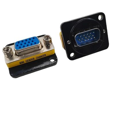 2PCS mi ni DB9 DB15 Gender Changer Adapter RS232 Serial Plug Connector(DB15-Male and Female)
