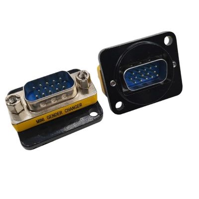 2PCS mi ni DB9 DB15 Gender Changer Adapter RS232 Serial Plug Connector(DB15-Male and Male)