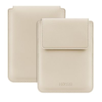 HoYiXi Universal Sleeve Case for 6-inch Kindle/Kobo/Voyaga/Pocketbook/Tolino E-Book Reader Lightweight Leather Protective Sleeve Case Pouch for 6-inch E-Book, Beige