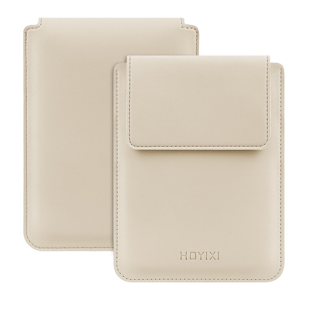 HoYiXi Universal Sleeve Case for 6-inch Kindle/Kobo/Voyaga/Pocketbook/Tolino E-Book Reader Lightweight Leather Protective Sleeve Case Pouch for 6-inch E-Book, Beige