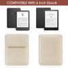HoYiXi Universal Sleeve Case for 6-inch Kindle/Kobo/Voyaga/Pocketbook/Tolino E-Book Reader Lightweight Leather Protective Sleeve Case Pouch for 6-inch E-Book, Beige view 2