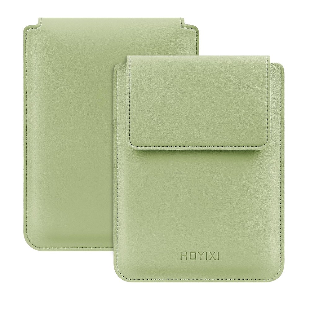 HoYiXi Universal Sleeve Case for 6-inch Kindle/Kobo/Voyaga/Pocketbook/Tolino E-Book Reader Lightweight Leather Protective Sleeve Case Pouch for 6-inch E-Book, Light Green