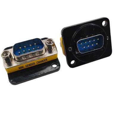 2PCS mi ni DB9 DB15 Gender Changer Adapter RS232 Serial Plug Connector(DB9-Male and Male)