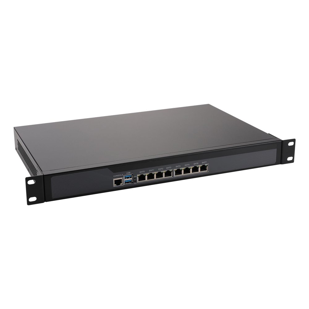 Firewall, VPN, 19 Inch 1U Rackmount, OPNsense, Network Appliance, Router PC, Core I3 3110M 3120M, RS14, 8 x Intel LAN, 2 x USB, COM, VGA, Fan, 8G RAM/64G SSD