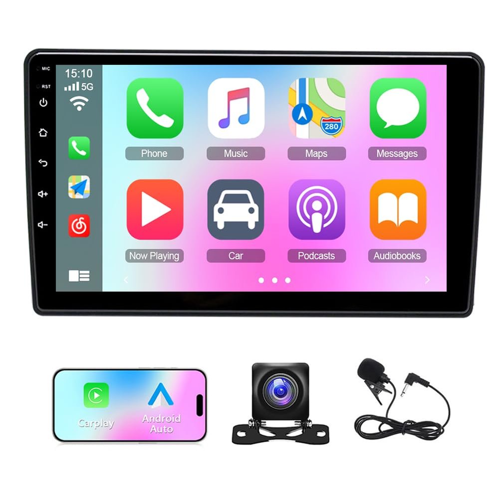 10" Android 14 Car Stereo Radio for Ford Transit 150 250 350 2020 2021 2022 2023 2024 with Wireless Carplay Android Auto Head Unit Touchscreen Car Radio w/Bluetooth GPS WiFi SWC FM RDS Backup Camera