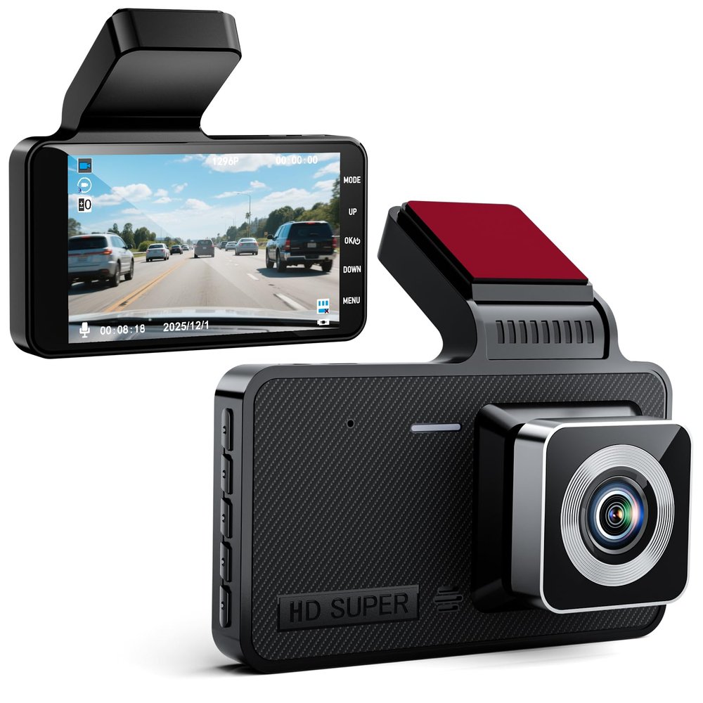 1080p HD Dash Cam, 4-inch Car Dash Cam with Super Night Vision, 170 Wide Angle, Loop Video Motion Detection