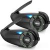 iSunergy Mesh 3.0 Motorcycle Bluetooth Headset, 6 Riders Group V5.1 Helmet Bluetooth with Music Sharing and CVC Noise Cancellation, IP67 Waterproof Helmet Intercom Communication System - 2 Pack view 1