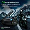 iSunergy Mesh 3.0 Motorcycle Bluetooth Headset, 6 Riders Group V5.1 Helmet Bluetooth with Music Sharing and CVC Noise Cancellation, IP67 Waterproof Helmet Intercom Communication System - 2 Pack view 2
