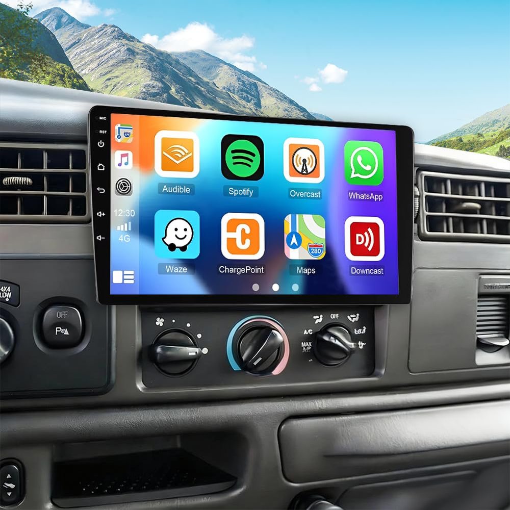10.1" Android 14 Car Stereo Radio for 1999-2004 Ford F-350 F350 Super Duty Upgrade CarPlay Touch Screen Head Unit with Wireless Carplay & Android Auto GPS Bluetooth WiFi FM SWC Backup Camera Mic