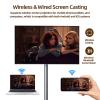 DVMFQFA 27" Smart Portable TV, 1080P Rolling TV on Wheels, Smart Portable TV Monitor, with Rotatable Touch Screen, Android 13, Wireless Casting,10-Point Touch Screen Monitor view 4