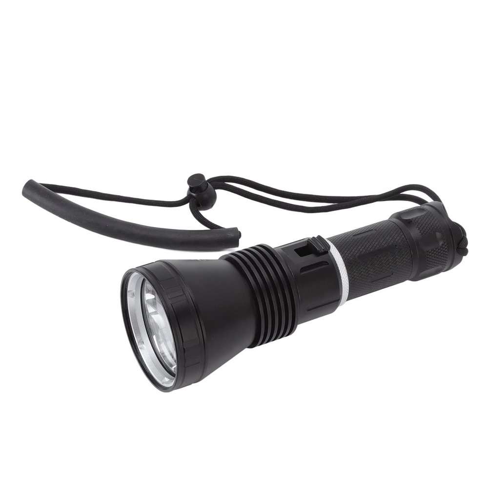 Pilipane P50 Quad Core Diving Flashlight 8000LM Ultra Bright Underwater Video Light Professional Diving Light for Scuba Diving Underwater Photography Aluminum Alloy 6.6cm Head 100M