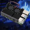 Lylithuif Black Aluminum Alloy Housing Ultra-thin Design Suitable for 4 Model B Heat Dissipation Lightweight and Durable Housing Standard Size view 2