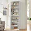 XUOXFUTZIG Adjustable 8-Layer CD DVD Storage Cabinet, Multifunctional Bookcase with 6 Shelves, Detachable into Two 4-Tier Media Towers for Living Room and Office Organization, White view 3