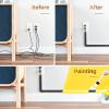 Delamu Black Cord Hider, 85in Cord Covers for 2-3 Wires on Wall, Self-Adhesive Cable Hider, Wire Hiders Wire Covers for TV Cords on Wall, Easy Mount Cable Cover Raceway Kit, W0.95 H0.55in, Black view 3