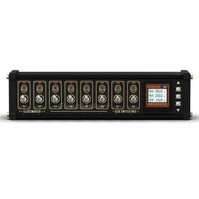 8 Port USB Docking Station, 8 Ports USB C Splitter, 8-Way Switch Total + Voice Control, 1.54-inch IPS Color Screen, 10 Levels Brightness Adjustment, for Phones, Tablets, Gadgets