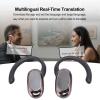 Ai Language Translator Earbuds, Bluetooth 5.4 Wireless Translation Earphones with 164 Languages, 7 Modes, Noise Reduction, Touch Control for Travel, Meeting, Music, Calling, Black view 3