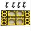 12-inch Brazilian Style Car Speaker Box, 2 Speaker Enclosure with 3 Tweeter Ports, Vented Design (Yellow) view 1