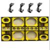 12-Inch Brazilian Style Car Speaker Box, Dual Subwoofer Enclosure with Three 4-Inch Tweeter Slots, Vented Design (Yellow) view 1
