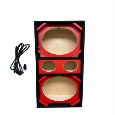 10" Brazilian Style Chuchera Speaker Box for Two 10" Speakers & Two 4" Tweeters Vented Enclosure for Car (red)
