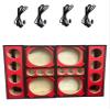 12" Brazilian Style Chuchera Speaker Box for Two 12" Speakers & Three 4" Tweeters Vented Enclosure for Car and Two 4 Driver Box (red) view 1