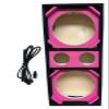 10" Brazilian Style Chuchera Speaker Box for Two 10" Speakers & Two 4" Tweeters Vented Enclosure for Car (Pink) view 1