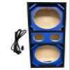 10" Brazilian Style Chuchera Speaker Box for Two 10" Speakers & Two 4" Tweeters Vented Enclosure for Car (Blue) view 1