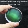 1pc D52F200 D52F500 D43F330 46F900 Cemented Doublet Lens Achromatic Biconvex Glued Lens Monocular Binoculars Telescope Objective(50F135 Green Film) view 2