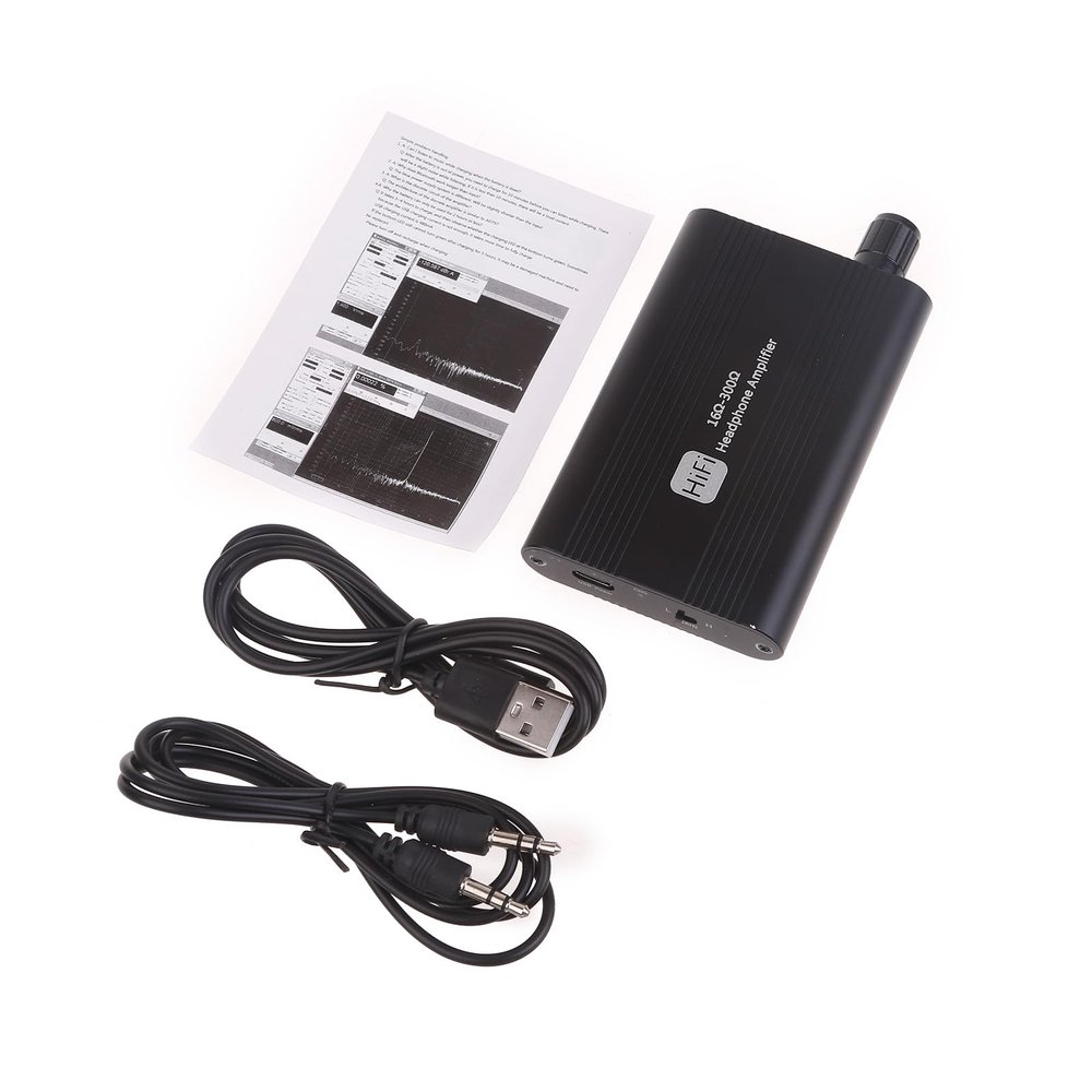 16-300ohm Headphone HiFi Amplifier 3.5mm Input and Output for Various Headsets Laptops Portable Amplifier