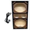 10" Brazilian Style Chuchera Speaker Box for Two 10" Speakers & Two 4" Tweeters Vented Enclosure for Car (Brown) view 1