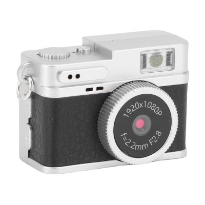PUSOKEI Keychain Camera, 2MP 1080P HD Portable Retro Camera with 0.96in Color Screen, 4 Filters, LED Light, Mini Video Cameras for Travel, Photography (Black)