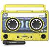 Bumpboxx Remixx Retro Bluetooth Boombox | Portable Cassette-Style Speaker with High-Fidelity Sound & Wireless Mic | Highlighter Yellow (Renewed) view 3