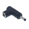 1PC 5.5mm X 2.5mm Female to Male Plug 90 Degree Angle Power Converter Adapter for Laptop Interface Power Cable view 1