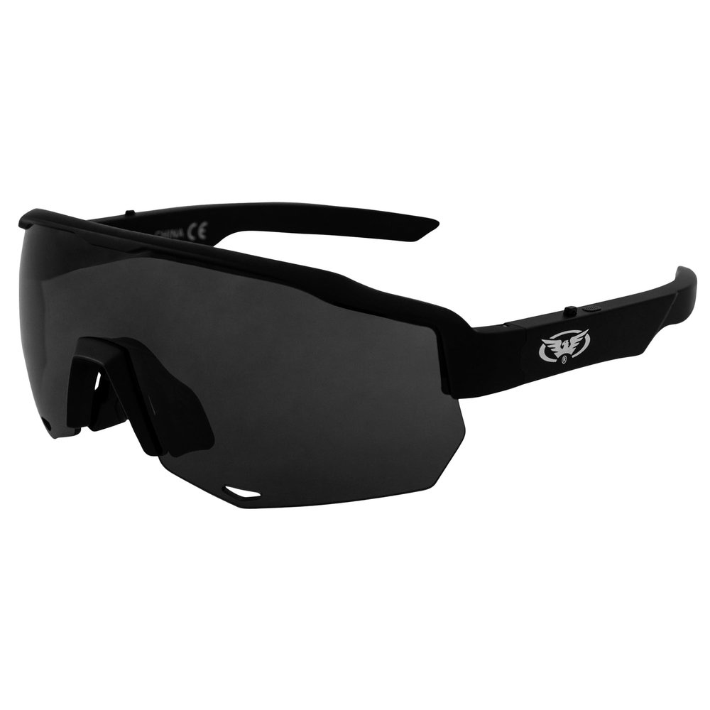 Global Vision Jam 1 Smart Bluetooth Glasses Wireless Headphone Sunglasses with Smoke Lens for Men and Women, SAFETY CERTIFIED W Hard Case