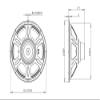 B&C Speakers 15CL76 15-inch LF Driver Audio Woofer Cone WP Waterproof Front Side 400 Wrms 800 Watts Peak 3" Ventilated Voice Coil Gap 8 Ohm PA System view 3