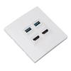 Dpofirs Ethernet Wall Plate with HD Multimedia Interface 4 Ports USB3.0 4K 60Hz for Computer, TV, Hard Drive, Long Lasting ABS Material view 3