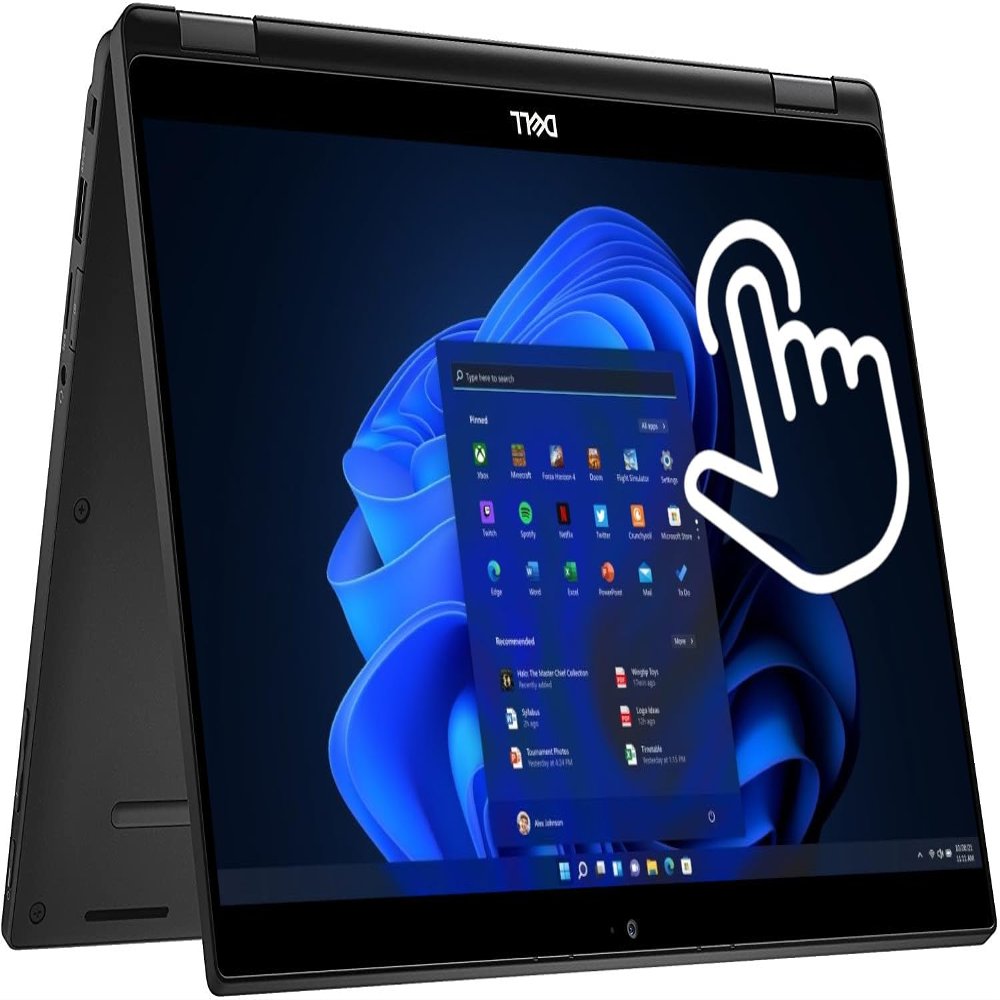 Dell Latitude 7390 13.3" FHD Touch 2-in-1 Laptop, Intel Core i7-8650U Upto 3.6GHz, 16GB RAM, 1TB NVMe SSD, DisplayPort via USB-C, HDMI, Wi-Fi, Bluetooth, Windows 11 Pro (Renewed)