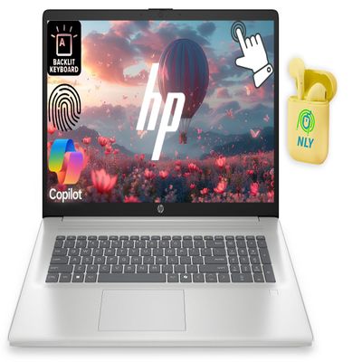 HP 17.3" HD+ Touchscreen Business Laptop Computer, Intel Core Ultra 7 255U Processor, 32GB RAM 1TB SSD, Windows 11 Laptop, Fingerprint Reader, Backlit Keyboard, NLY Earphones, Silver
